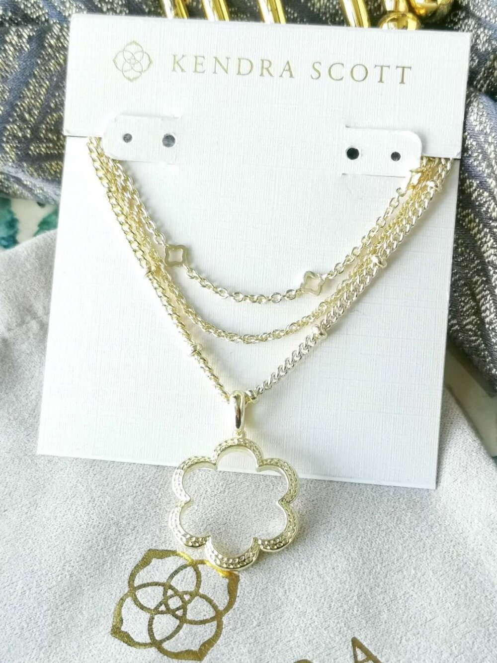 Kendra Scott Susie Convertible Gold Multi Strand Necklace